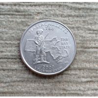 Werty71 США 1 квотер 25 центов 2000 D Массачусетс