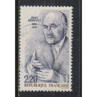 Франция 1988 100 летие Жана Монне - отца-основателя Европейского Союза #2669