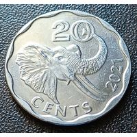 Эсватини (Свазиленд) 20 центов, 2021    ( 2-1-3 )