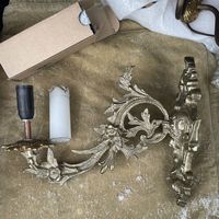 Бронзовый канделябр . Светильник настенный