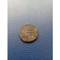 Полушка 1734 перечекан