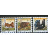 Полная серия из 3 марок 1982г. Австрия "Охраняемые животные" MNH