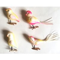 Елочные игрушки, птички, ГДР, одним лотом