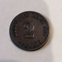 2 пфеннига 1907 А