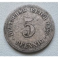 Германия 5 пфеннигов, 1889 A  2-1-55