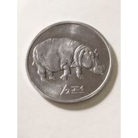 Северная Корея 1/2 чон "Мир животных - Бегемот" 2002