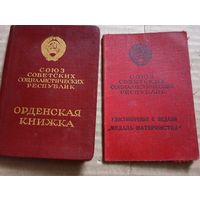 Уд.Материнская слава 2 и медаль материнсва 2