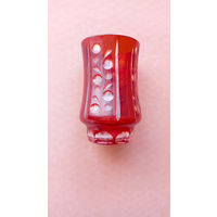 Стакан. Цветное красное стекло.