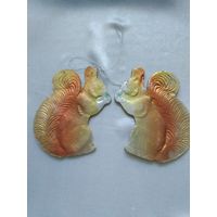 Ёлочный картонаж.Белочки.Цена за лот.