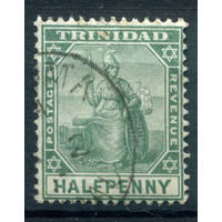 Британские колонии - Тринидад - 1904/09г. - Британия, тип a, 1/2 P - 1 марка - гашёная [Mi 54 a]. #4-B5-132-A-1