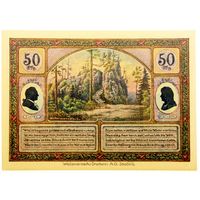 РАСПРОДАЖА!!! - ГЕРМАНИЯ ИЛЬМЕНАУ (ТЮРИНГИЯ) 50 пфеннигов 1921 год "первый сюжет" - UNC!