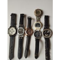 Часы наручные кварцевые и электронные. Лот целиком
