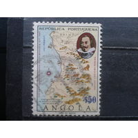 Ангола, колония Португалии, 1967. 350 лет основания Бенгелы, карта