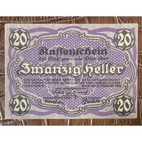 Нотгельд Австрия Вена 20 геллеров 1920 год