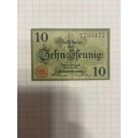 10 пфенингов (нотгельды) г. Германия.-1412