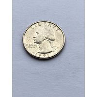 25 центов 1991 г., США