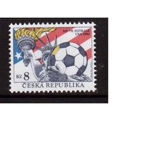 Чехия-1994,(Мих.45)  ** , Спорт, Футбол, ЧМ-1994(одиночка)