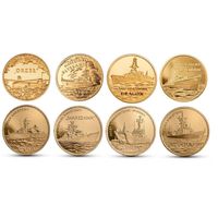 Польша 2 злотых НАБОР 8 монет 2012-2013 ВОЕННЫЕ КОРАБЛИ UNC