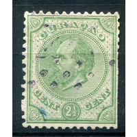 Нидерландские колонии - Кюрасао - 1876/89г. - король Вильгельм III, 2 1/2 с - 1 марка - гашёная. #3-WB-69-A-1
