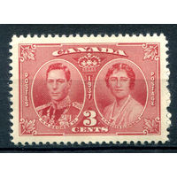 Британские колонии - Канада - 1937г. - коронация короля Георга VI и королевы Елизаветы - 1 марка - полная серия, MLH [Mi 203]. #2-Bc-38-A-1