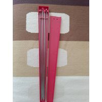 Набор спиц для вязания 6 штук разного диаметра новый в пластиковом футляре