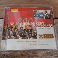 2CD - Венский ФО, дир. Николаус Арнонкур - Новогодний концерт 2003 (Иоганн Штраус II, Иозеф Штраус, К.М. фон Вебер, Иоганн Штраус I, И. Брамс) - Deutsche Grammophon, Germany - 2 CD