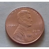 1 цент США 2017 Р, AU