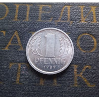 1 пфенниг 1989 (A) Германия ГДР #13 AU