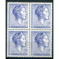Люксембург - 1960г. - великая герцогиня Шарлотта, 1 Fr - 1 кварт - MNH с незначительным повреждением клея и сгибом по перфорации [Mi 625]. #4-W2-136-KS-2
