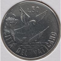 Ватикан 50 лир 1984 г. В холдере