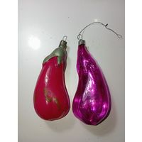 Ёлочные игрушки - БАКЛАЖАНЫ . СССР .