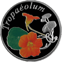 10 рублей 2013 Республика Беларусь серия Красота цветов Настурция в капсуле  футляр буклет