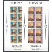 Флот. Парусные корабли. Мария Селеста. Гибралтар. 1997. 4 малых листа. 2 скана. Michel N 783-786 (70,0 е)