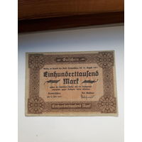 Германия Криминтау нотгельд 100000 марок 1923