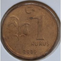 Турция 1 новый куруш 2009 год