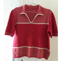 Кофты бордо и беж в полоску, б/у, р.50-52