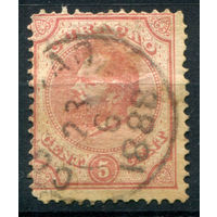 Нидерландские колонии - Кюрасао - 1876/89г. - король Вильгельм III, 5 с - 1 марка - гашёная. #3-WB-69-A-1
