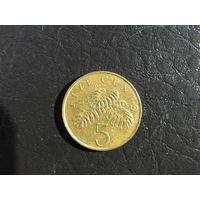 Сингапур 5 центов, 1995. С 20 копеек. Распродажа коллекции. Смотрите другие лоты.