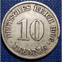 Германия 10 пфеннигов 1906 г. А