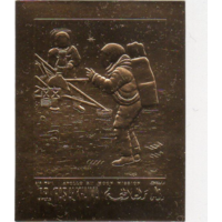 1970 Рас-эль-Хайма  золото Астронавт Нил Армстронг на Луне   MNH