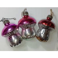 Ёлочная игрушка -  Грибы , СССР. ,