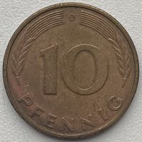 Германия 10 пфеннигов 1985 г. D