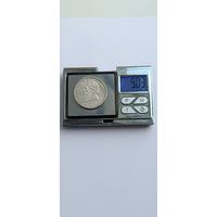 5 лит 1936 года. Литва. Серебро 750. Монета не чищена. 2503