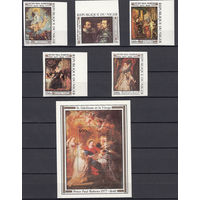 Живопись Рубенс. Нигер. 1978. 5 марок и 1 блок б/з. Michel N 607-611, бл19 (- е)