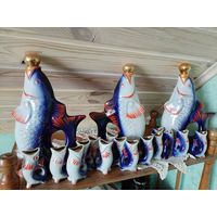 Форфоровый набор "рыбки" полонский завод.