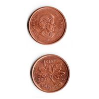 1 цент Канада 2007  года