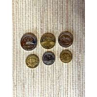 Набор монет 300-летие российского флота 1, 5, 10, 20, 50, 100 рублей 1996 Копии