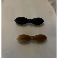 Брошь Бантик Глушеное стекло Чехословакия 50-е клеймо Редкость!