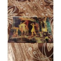 Открытка стерео Малахитовый грот