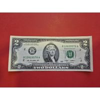 2 доллара    серич B Федеральный резервный банк Нью-Йорка